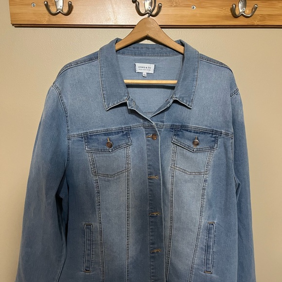 Crown & Ivy Light Blue Denim Jacket - Picture 2 of 4